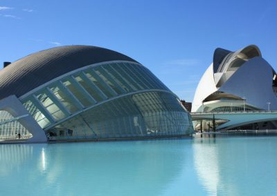 De Ciudad de las Artes y las Ciencias (CAC), oftewel de Stad van Kunst en Wetenschap, Valencia